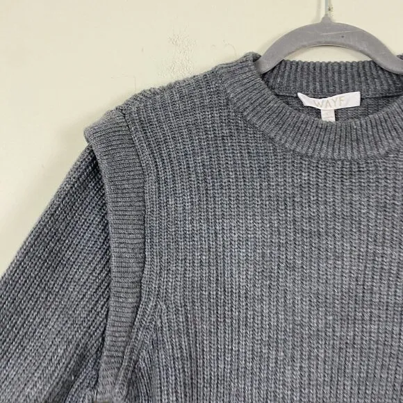 NWT WAYF Lombard Mock Neck Sweater Dress in Heather Grey Size L