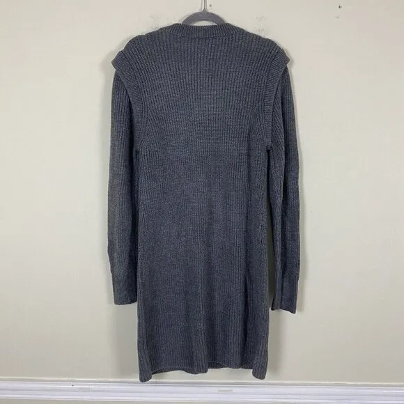 NWT WAYF Lombard Mock Neck Sweater Dress in Heather Grey Size L