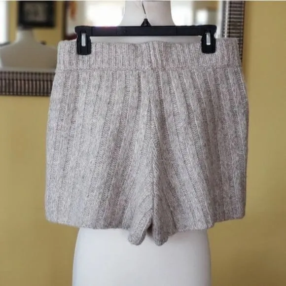 NWT Zara Wool Blend Ribbed High Waisted Shorts