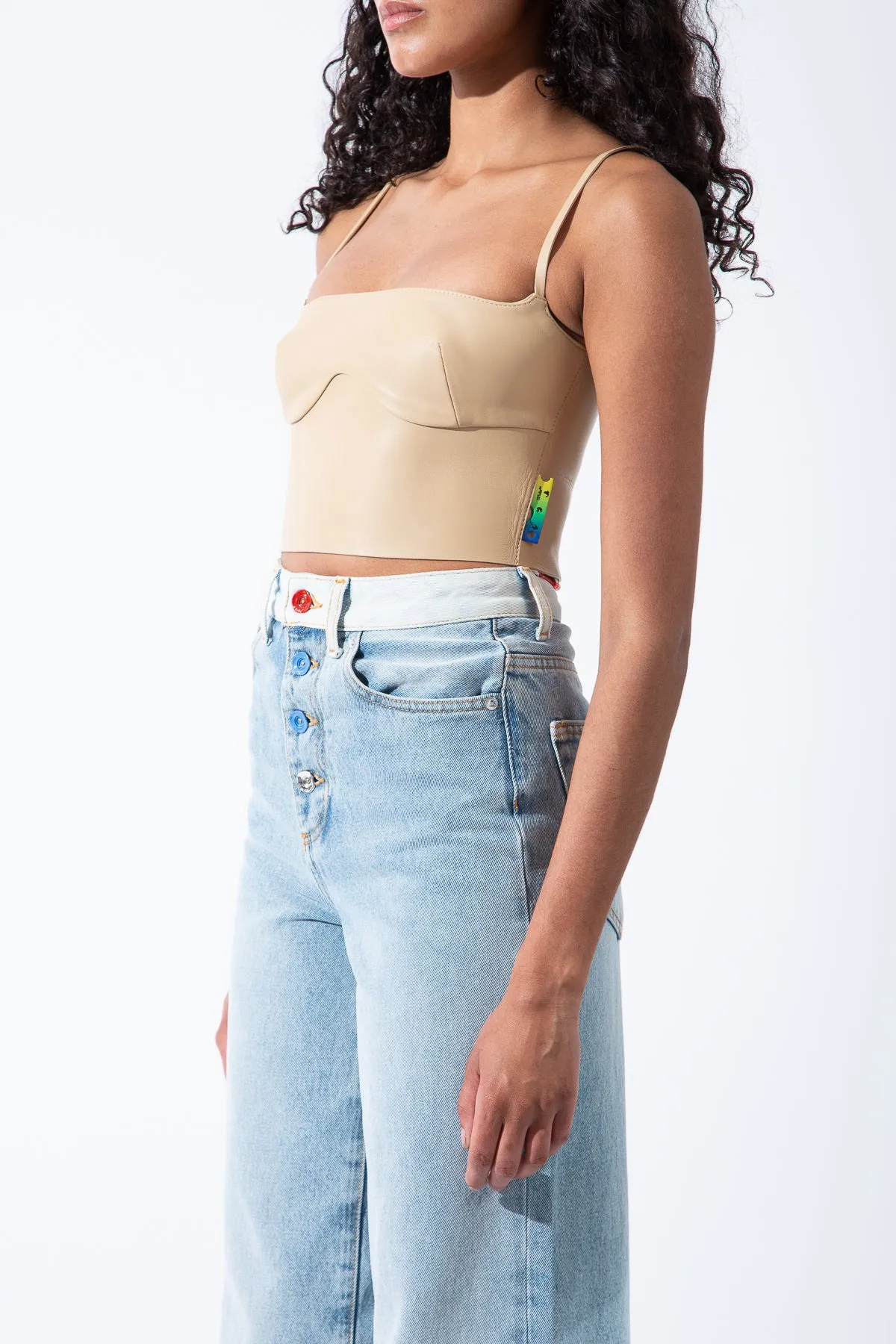 OFF-WHITE | LEATHER BUSTIER