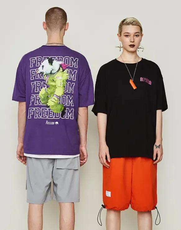 Overize Short Sleeve T-shirt Round neck Men'