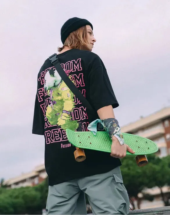 Overize Short Sleeve T-shirt Round neck Men'