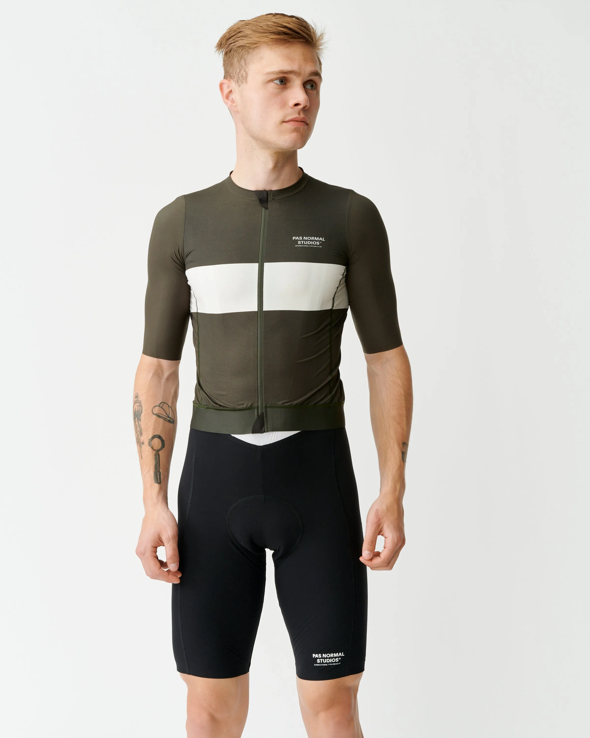 Pas Normal Studios - Solitude Jersey - Dark Olive Stripe