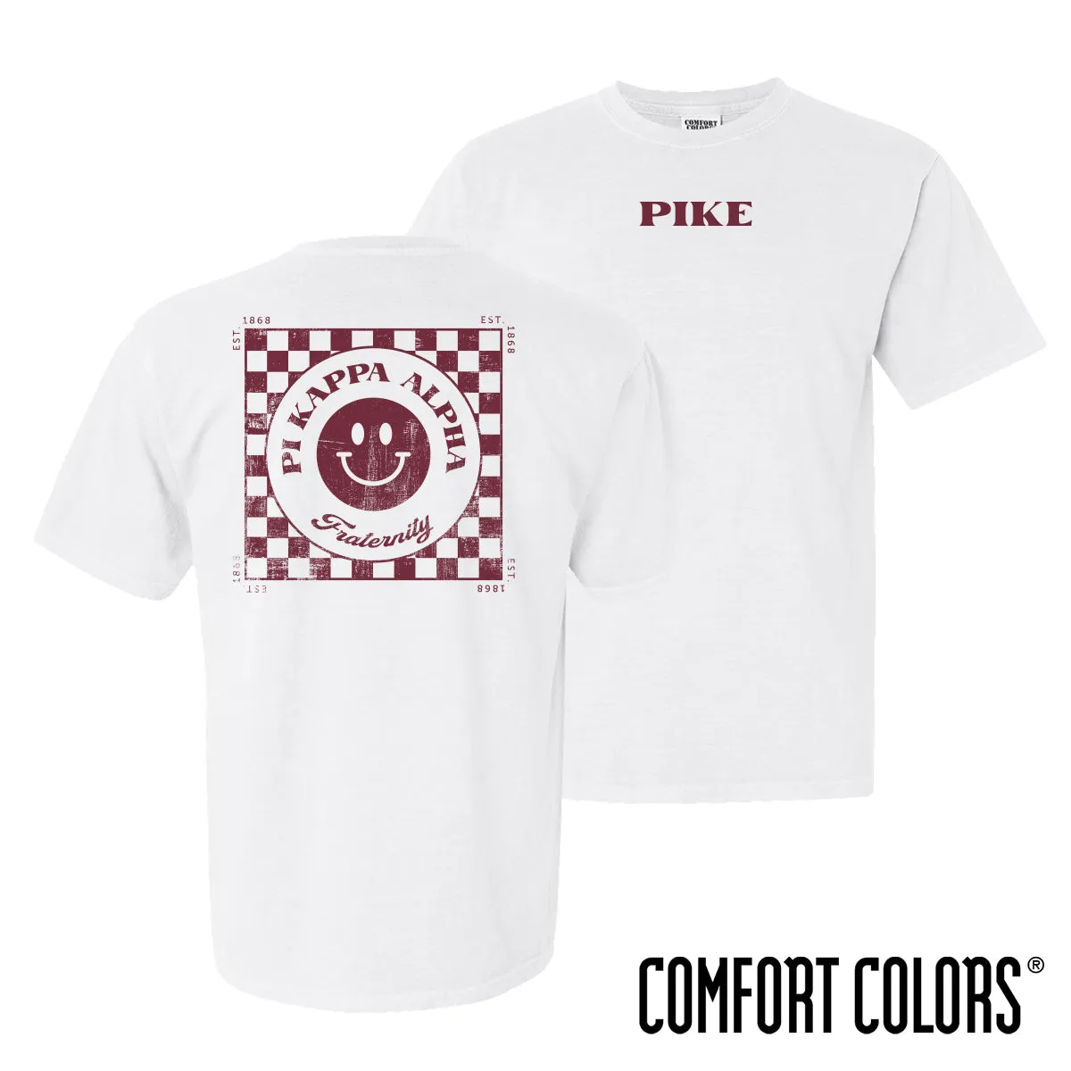 PIKE Comfort Colors Retro Smiley Short Sleeve Tee