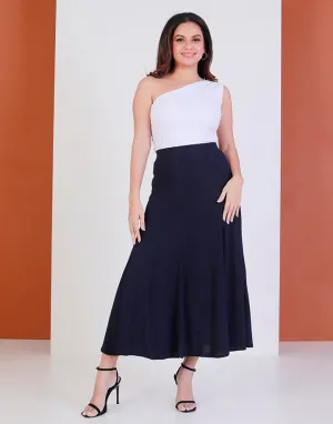 Plain Stretch 8 Pieces Skirt