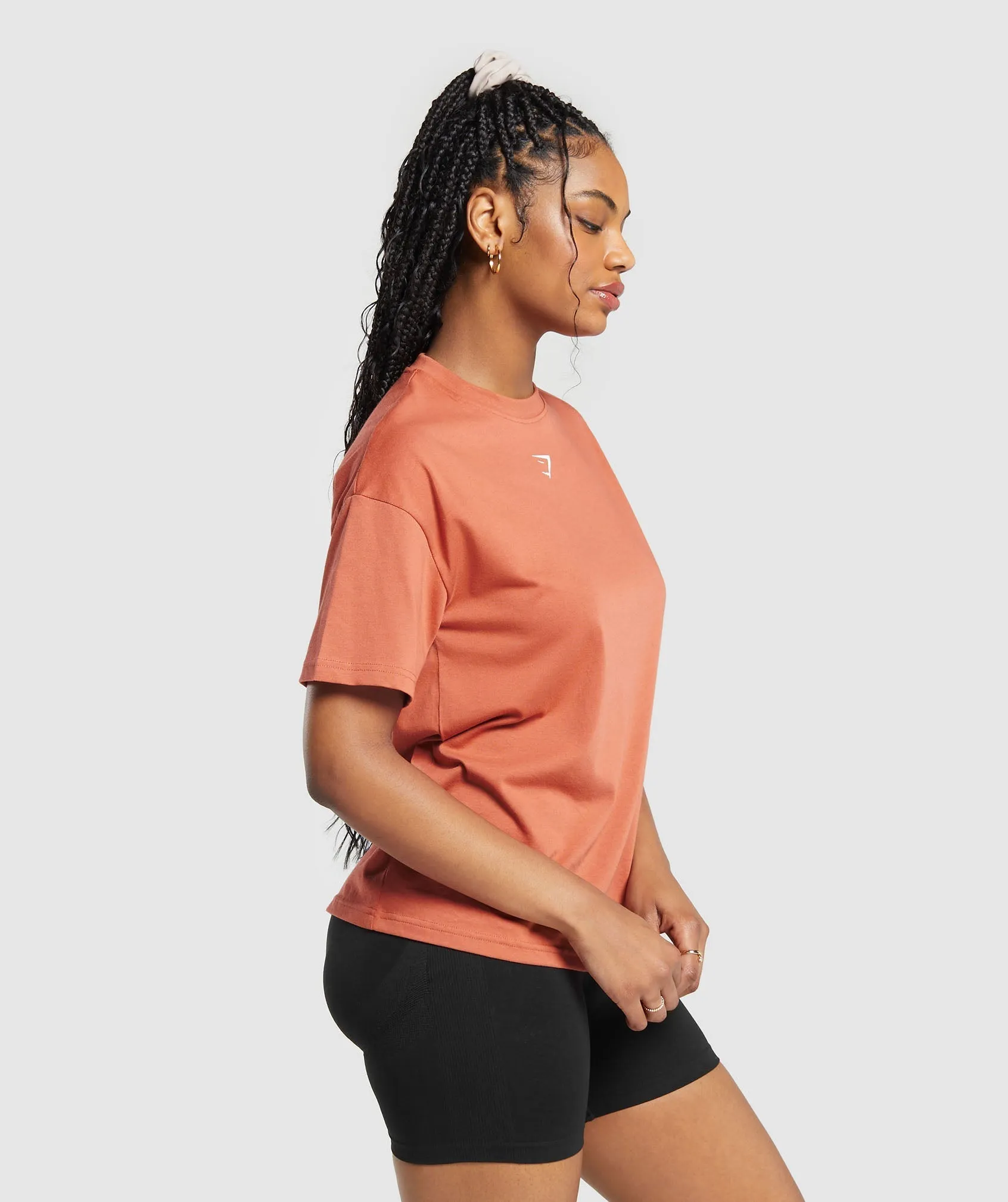 Power Oversized T-Shirt - Terracotta Orange