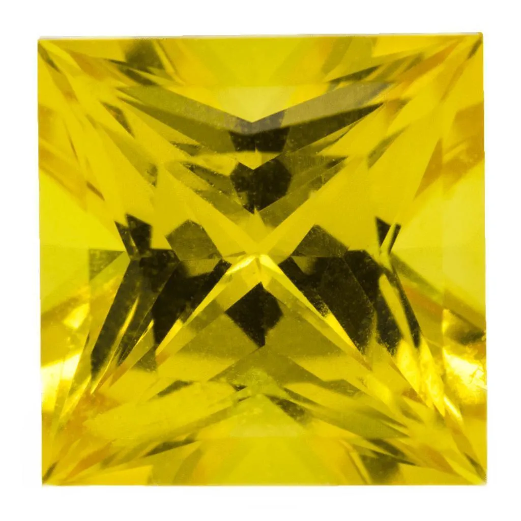 Princess FAB Lab-Grown Yellow Sapphire Gems