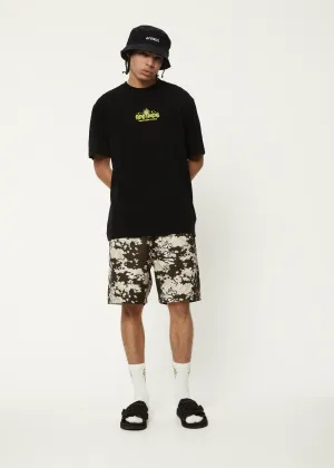 Programmed Hemp Boxy Graphic Logo T-Shirt - Black