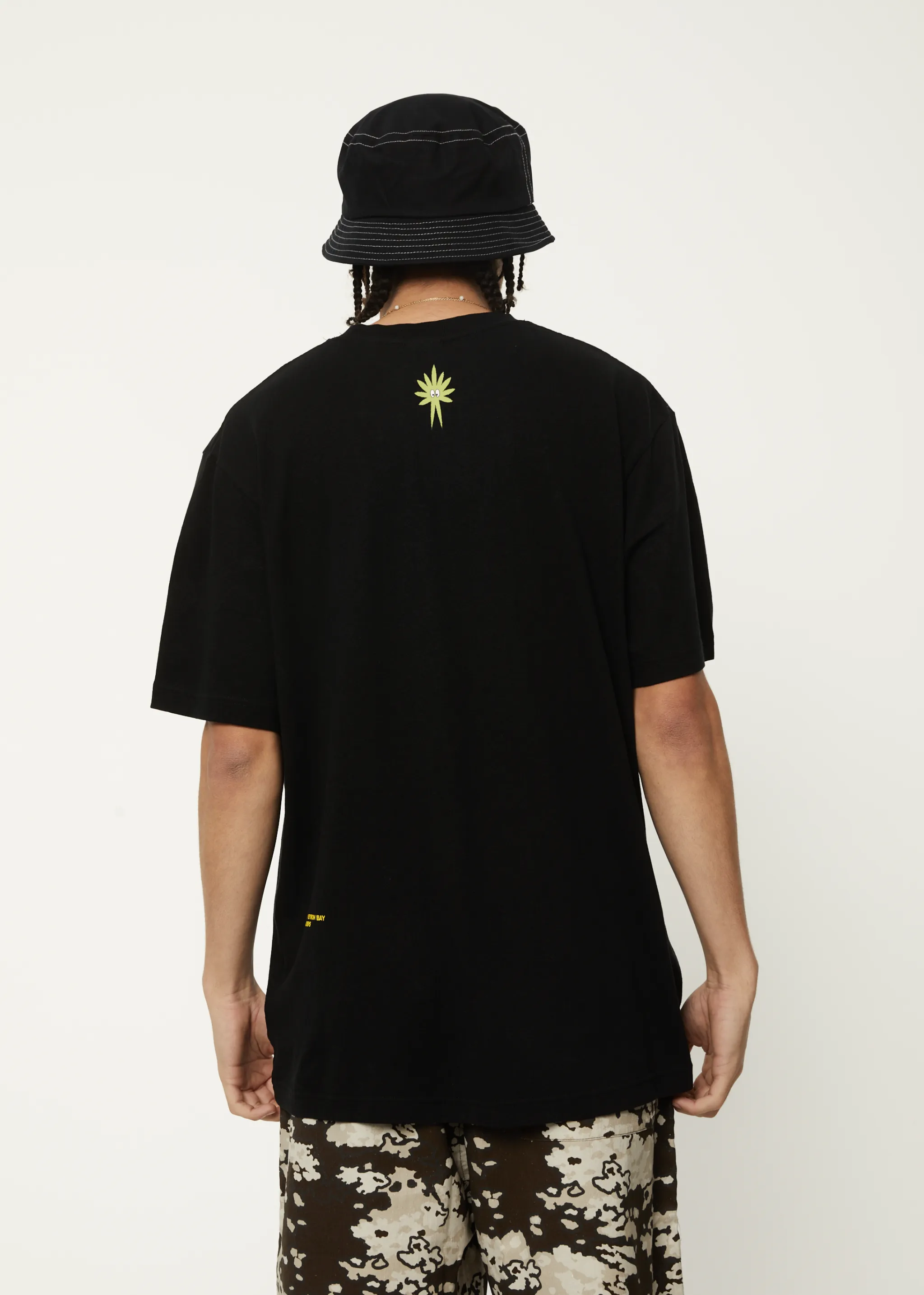 Programmed Hemp Boxy Graphic Logo T-Shirt - Black