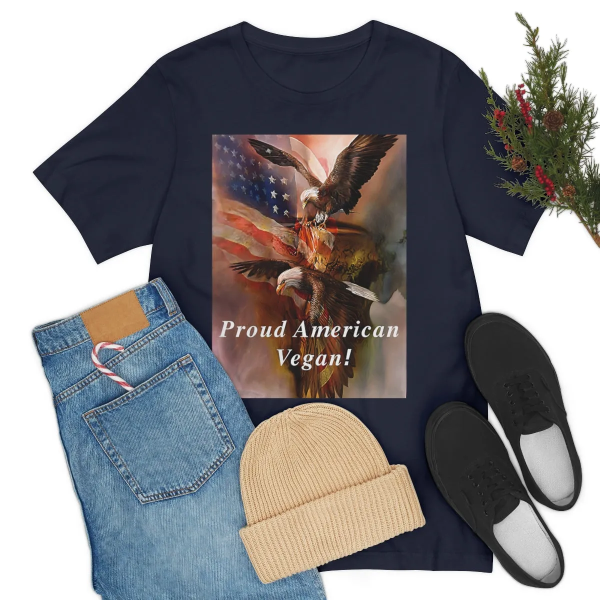 Proud American Vegan! 2 Short Sleeve Tee