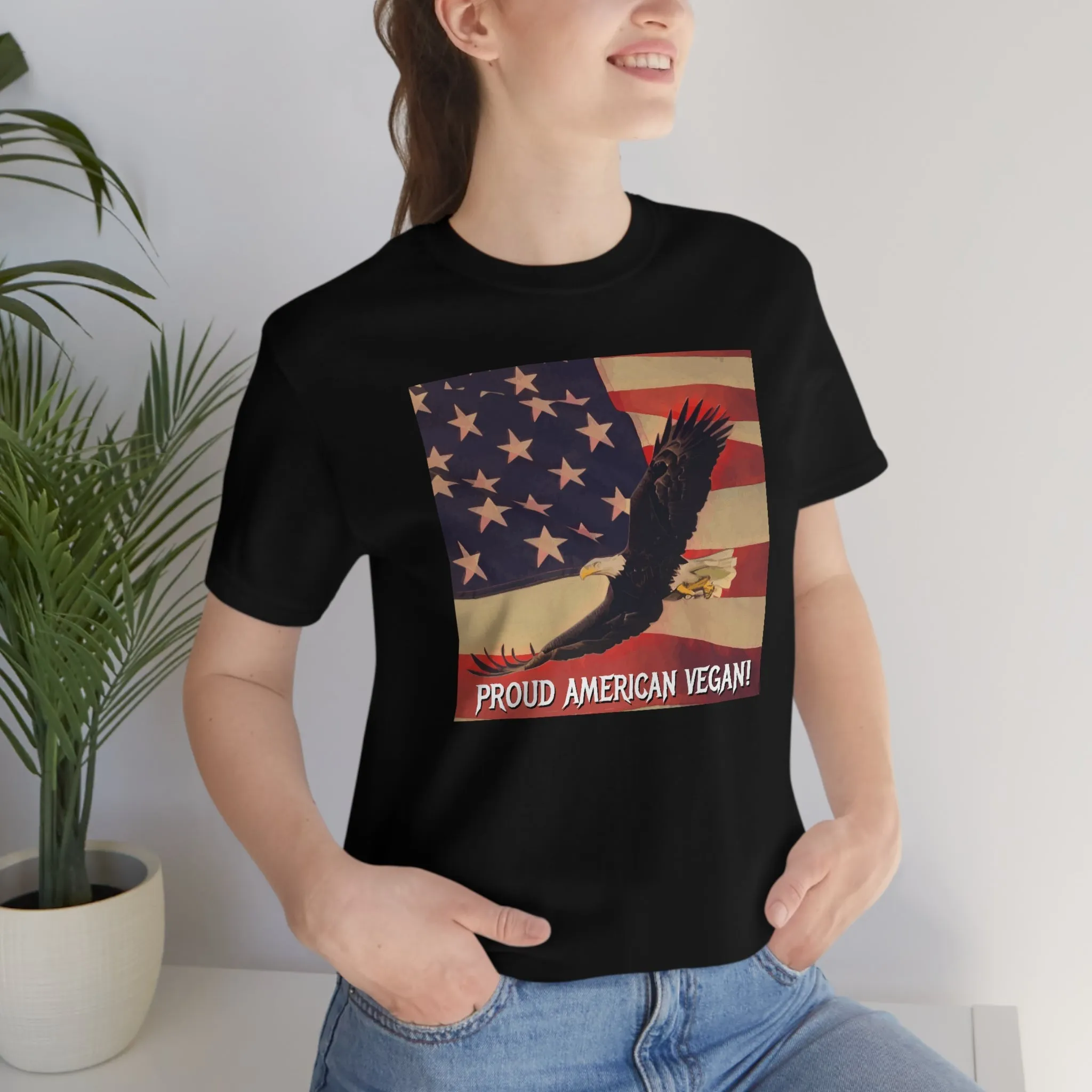 Proud American Vegan! Short Sleeve Tee