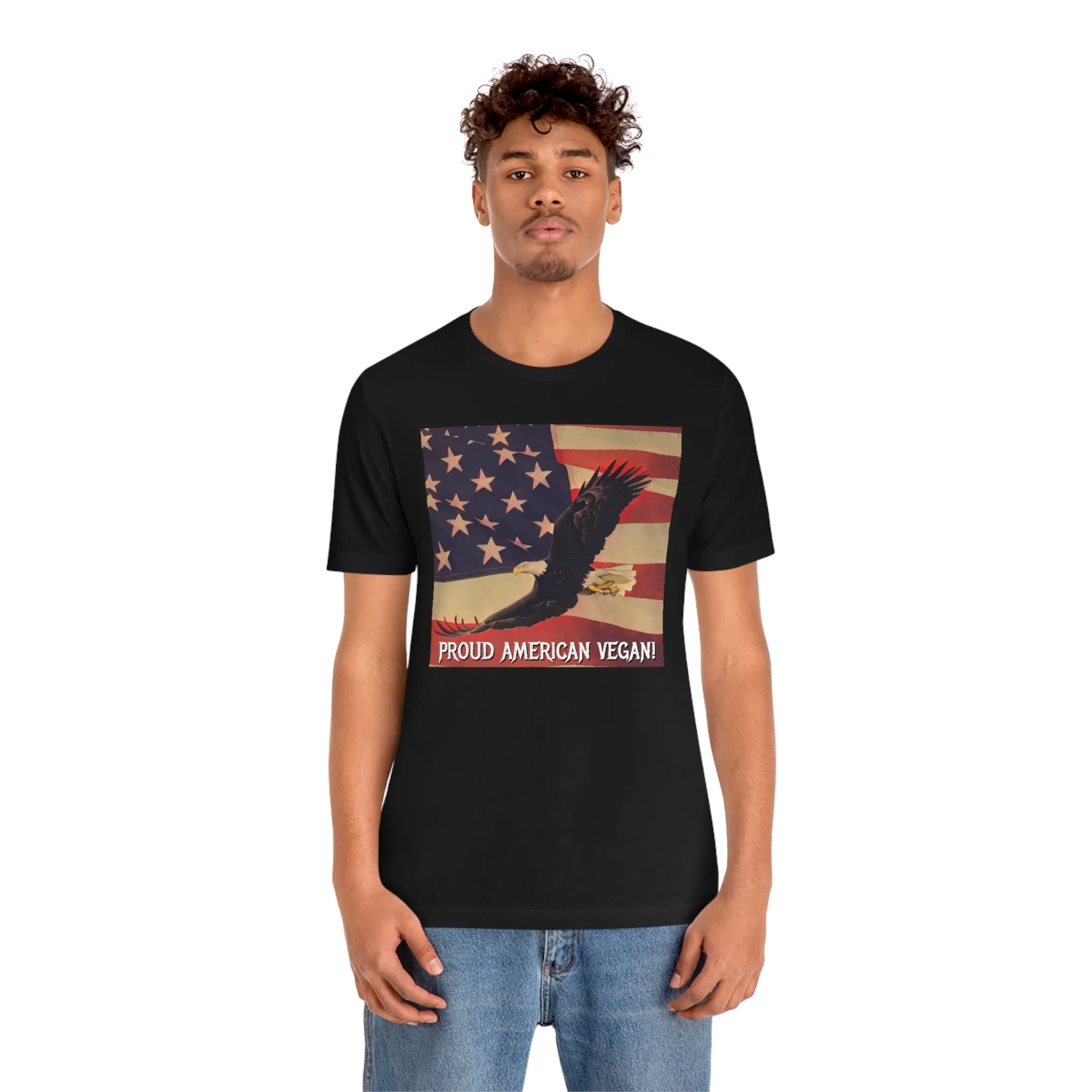 Proud American Vegan! Short Sleeve Tee