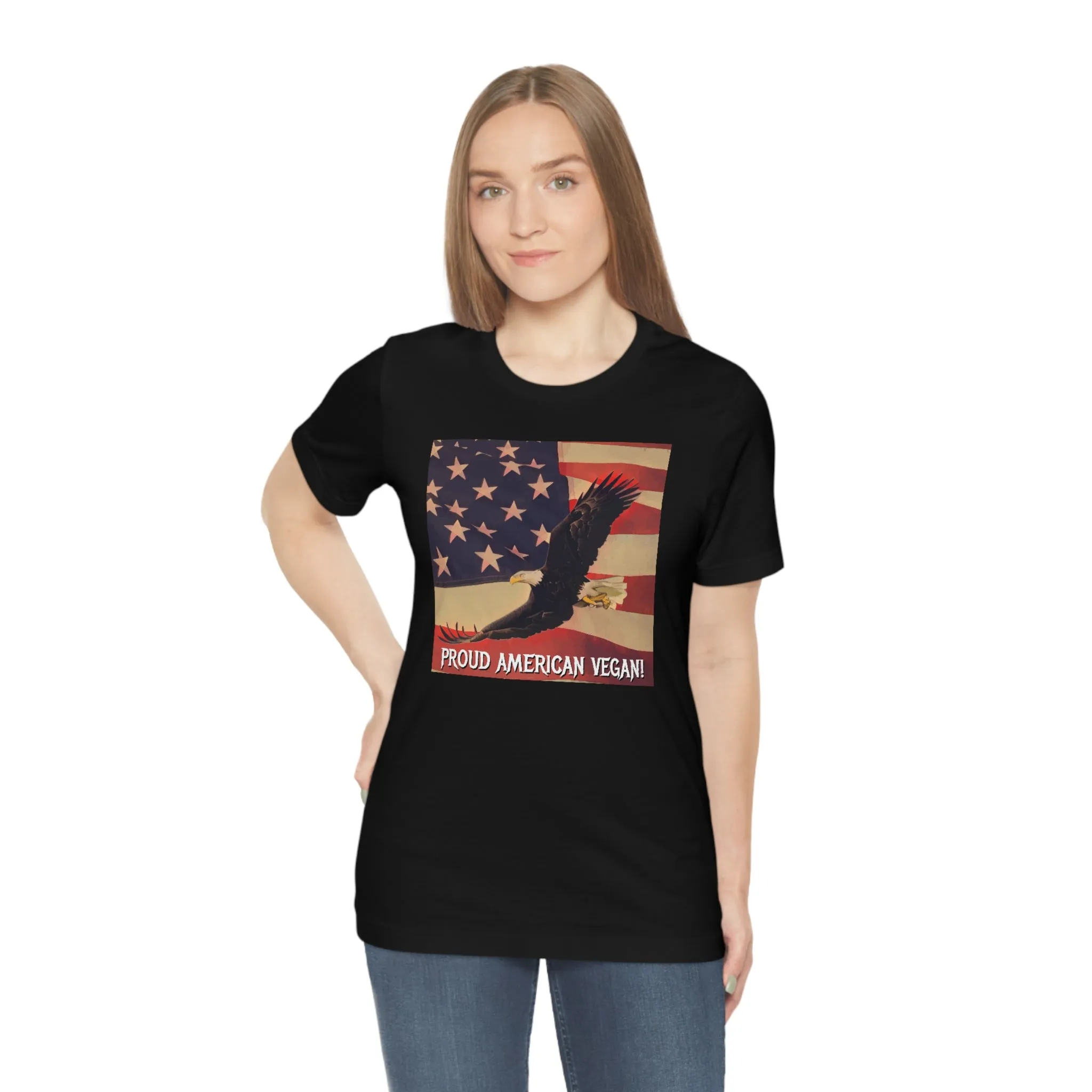 Proud American Vegan! Short Sleeve Tee