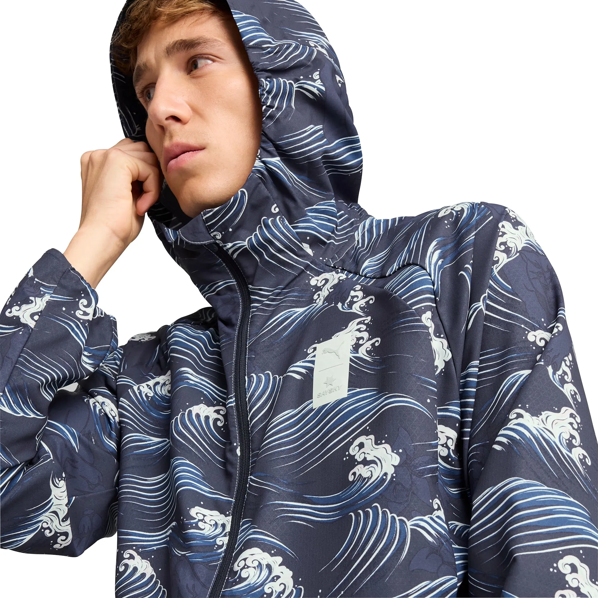 Puma X SAYSKY Graphic Mens Running Jacket - Blue
