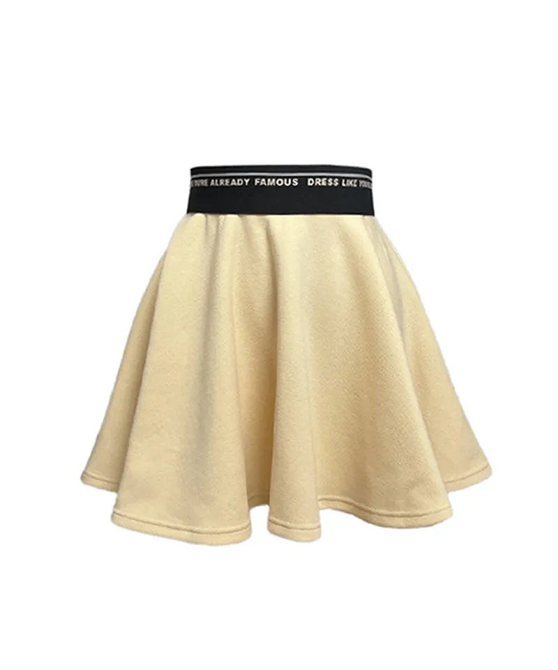 Q.C PLAY: Functional PK Lettering Banding Flare Huls Skirt - 3 colors