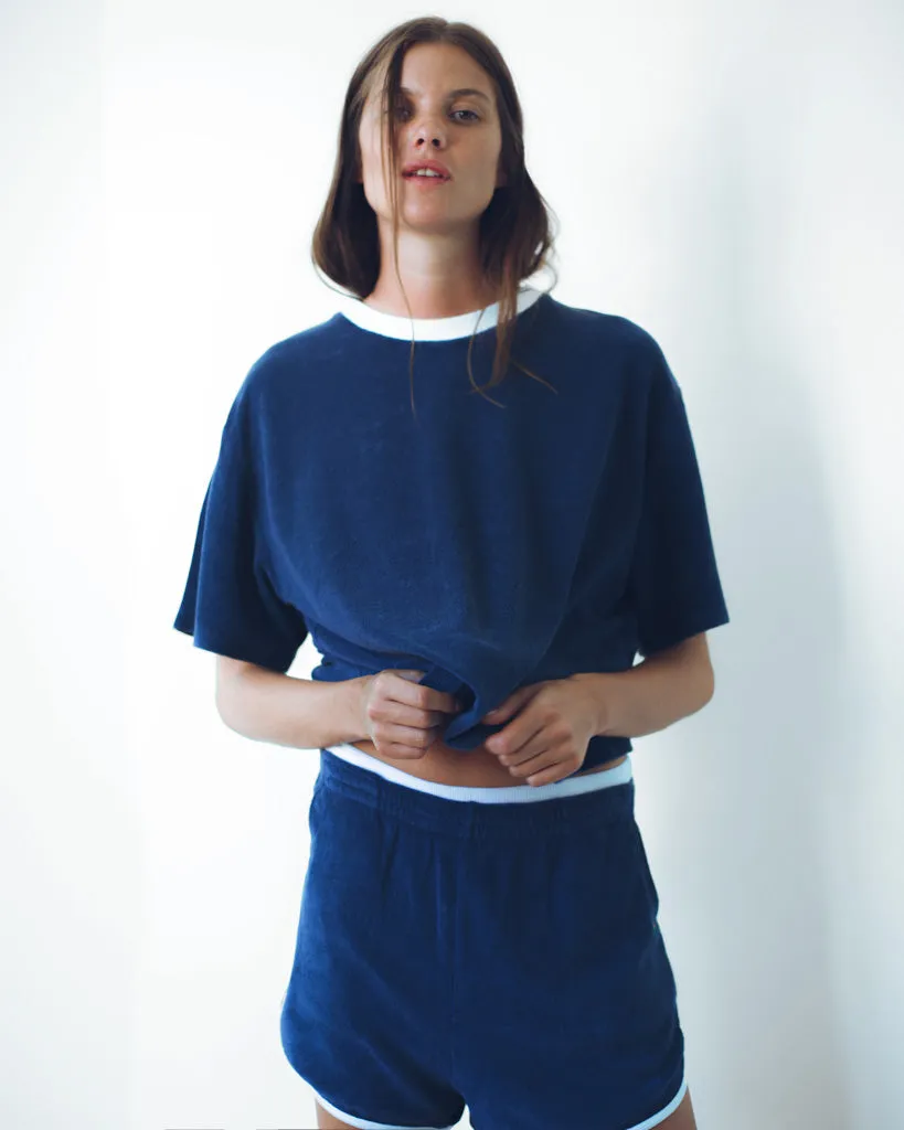 Raff Collective - Belle Terry Towelling T-shirt - Caviar