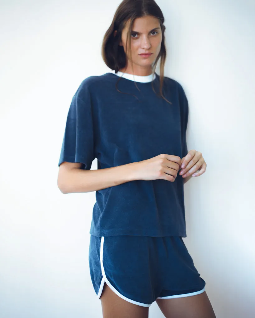 Raff Collective - Belle Terry Towelling T-shirt - Caviar