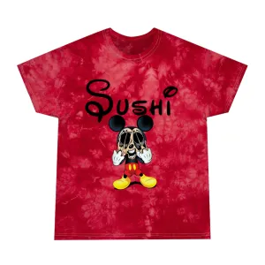 Raw Sushi "dead rat" Tie-Dye Tee, red