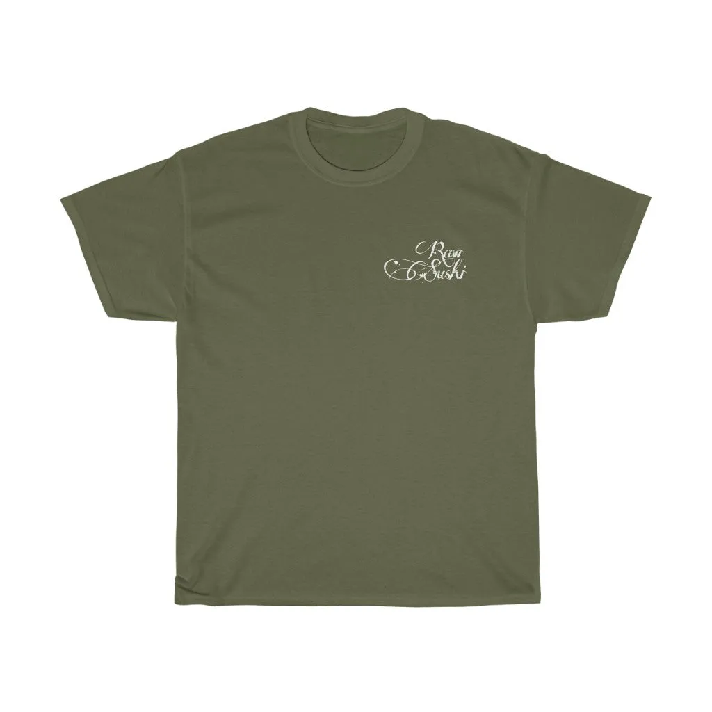 Raw Sushi "MAKE YOUR OWN LUCK" (STARS)  Heavy Cotton Tee