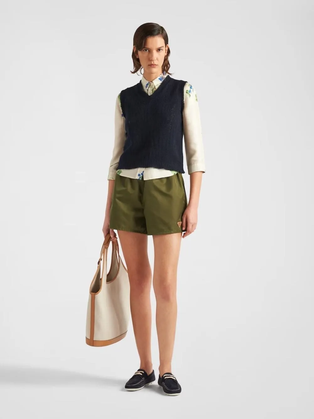 Re-Nylon Olive Shorts