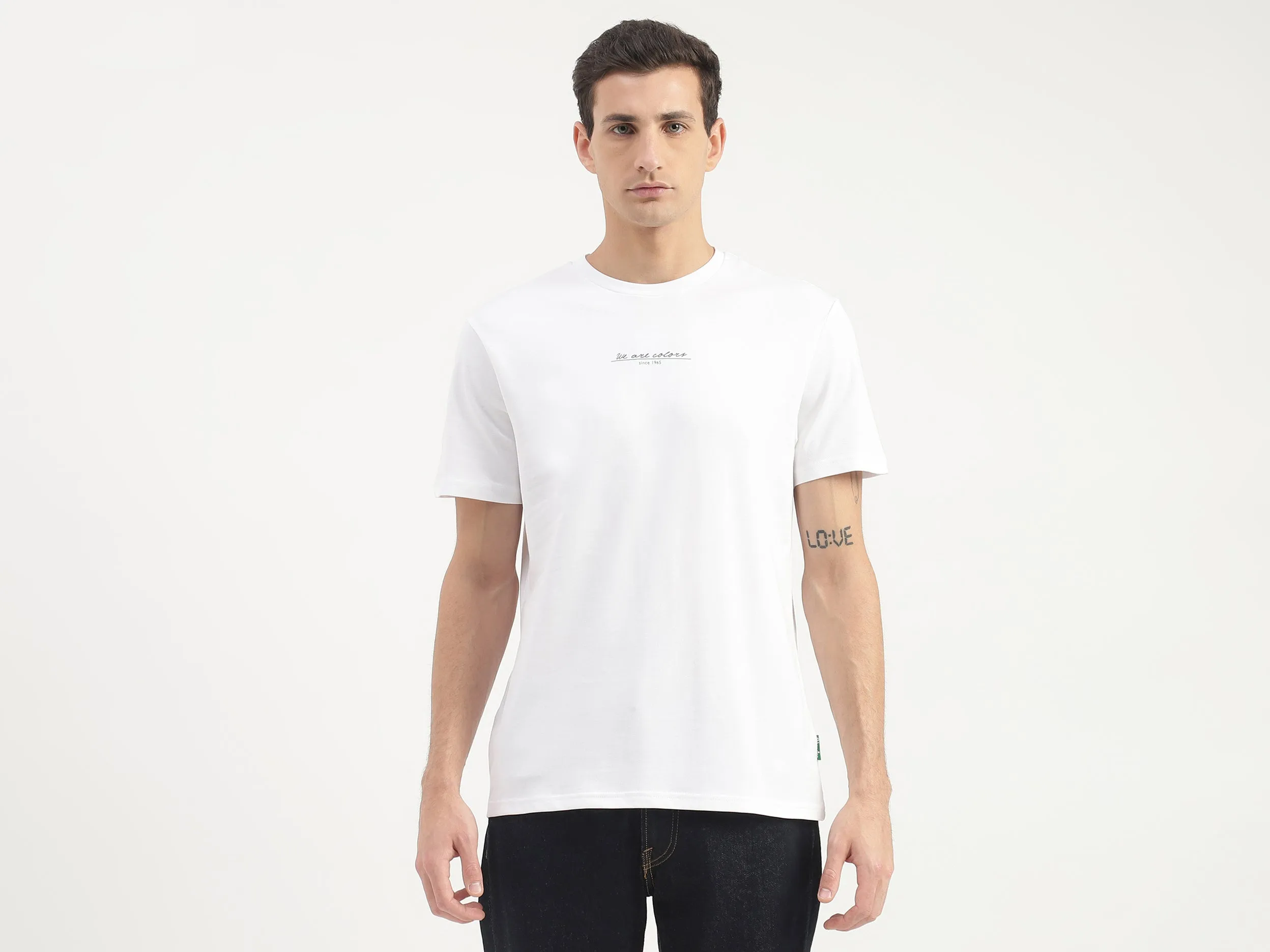 Regular Fit Round Neck Applique T-Shirt