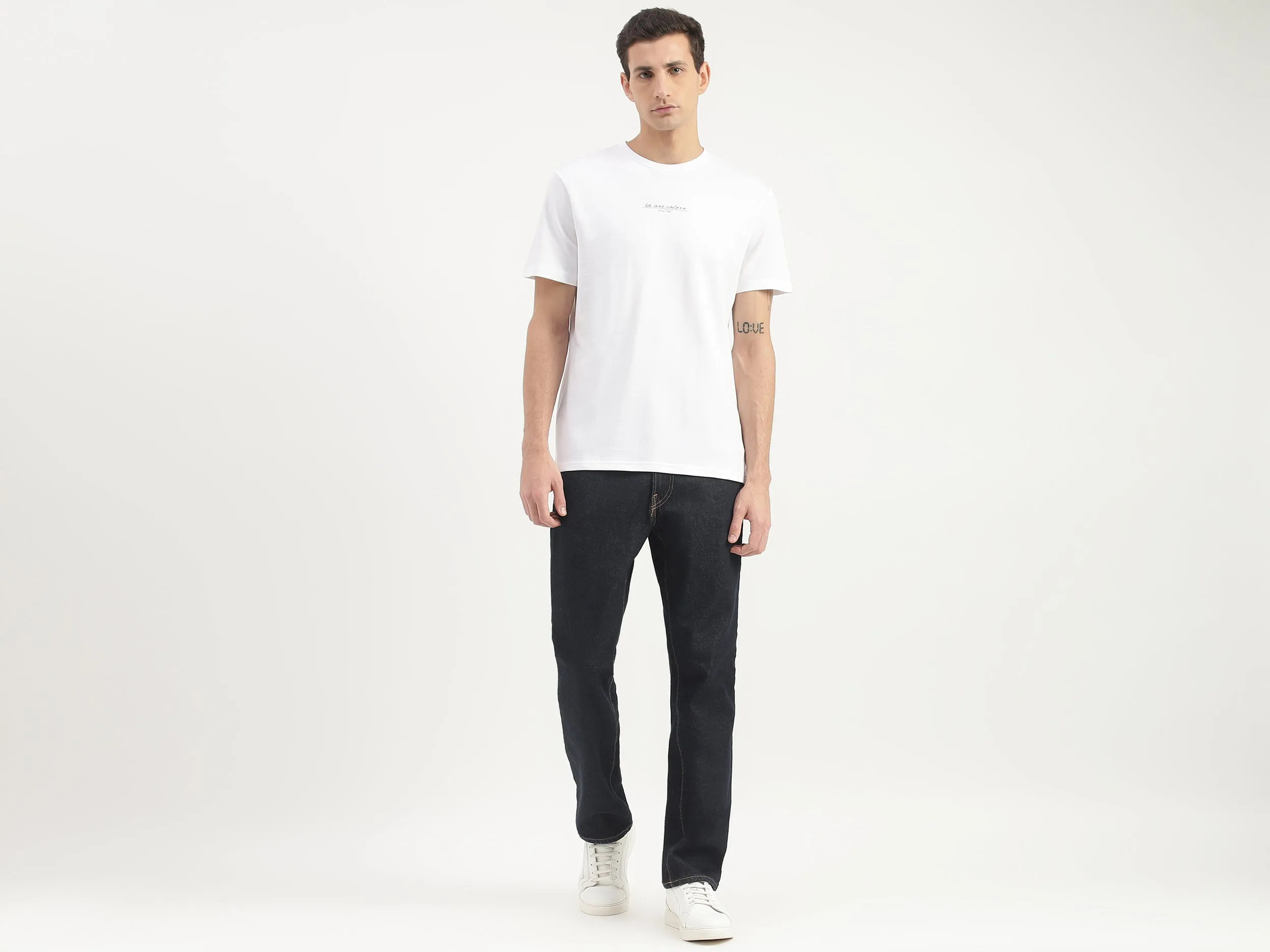 Regular Fit Round Neck Applique T-Shirt