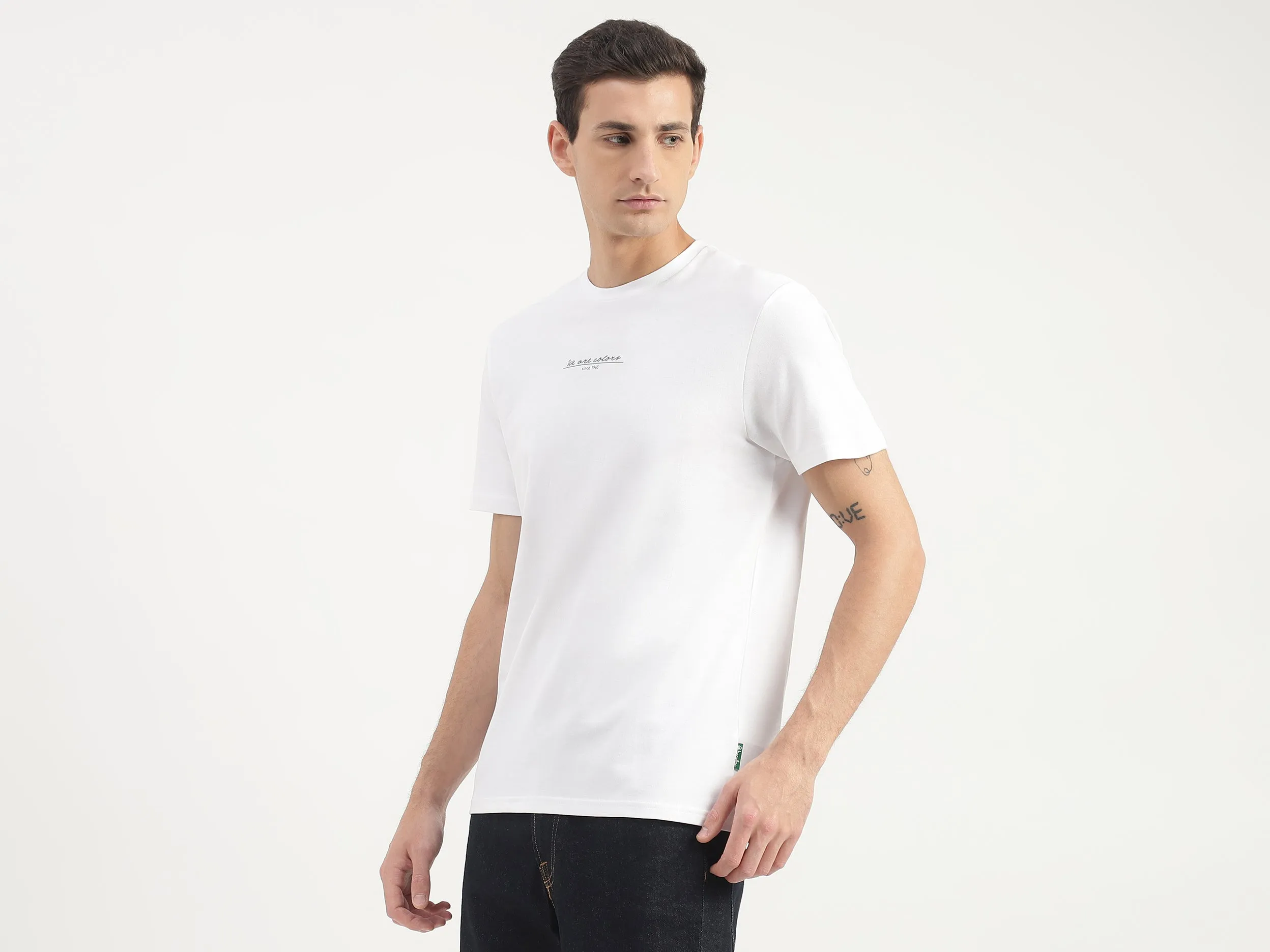 Regular Fit Round Neck Applique T-Shirt
