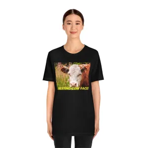 Resting Cow Face Short Sleeve Tee