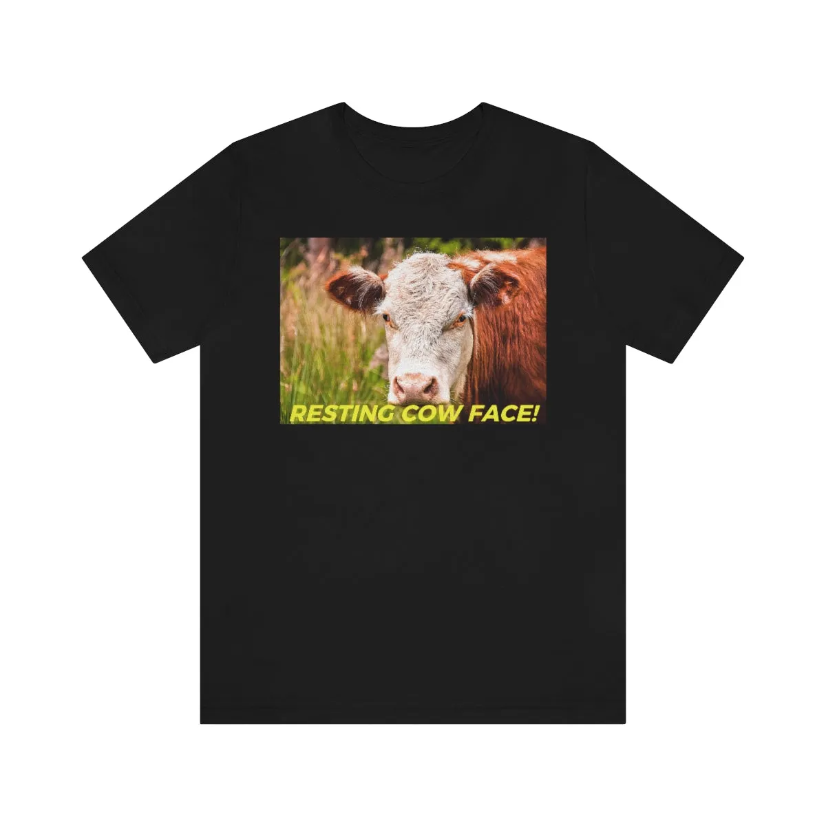 Resting Cow Face Short Sleeve Tee