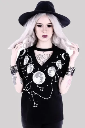 Restyle Moon Phases Wicca Choker T-shirt