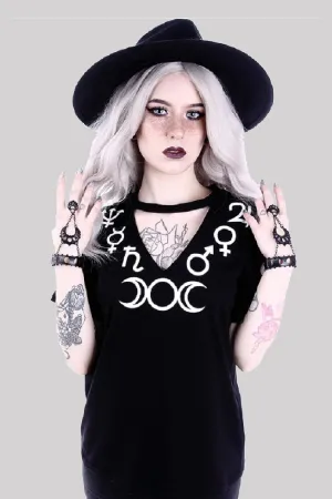 Restyle Occult Symbols Wicca Choker T-shirt