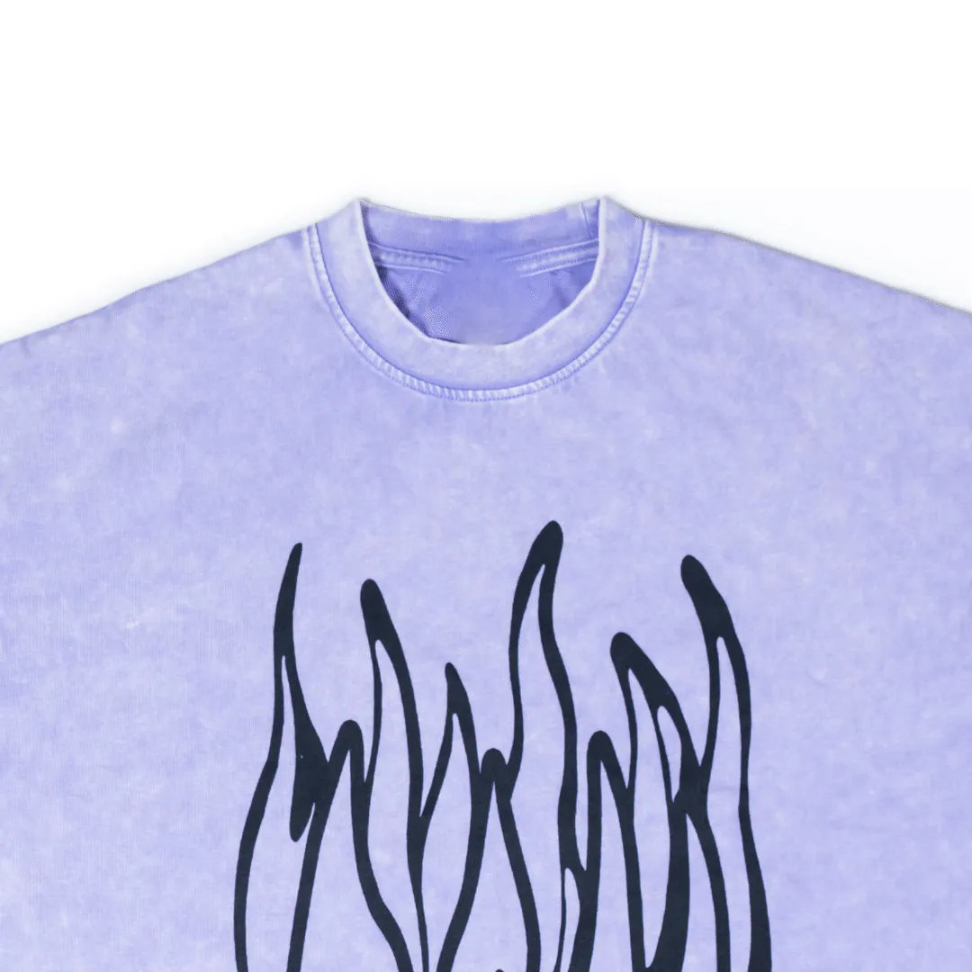 Retro Hues Stone Wash T-shirt Purple