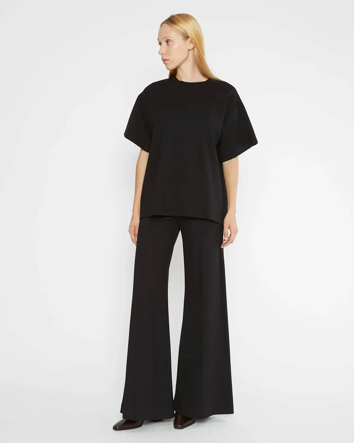 Ripley Rader Black Ponte Knit Big Shirt