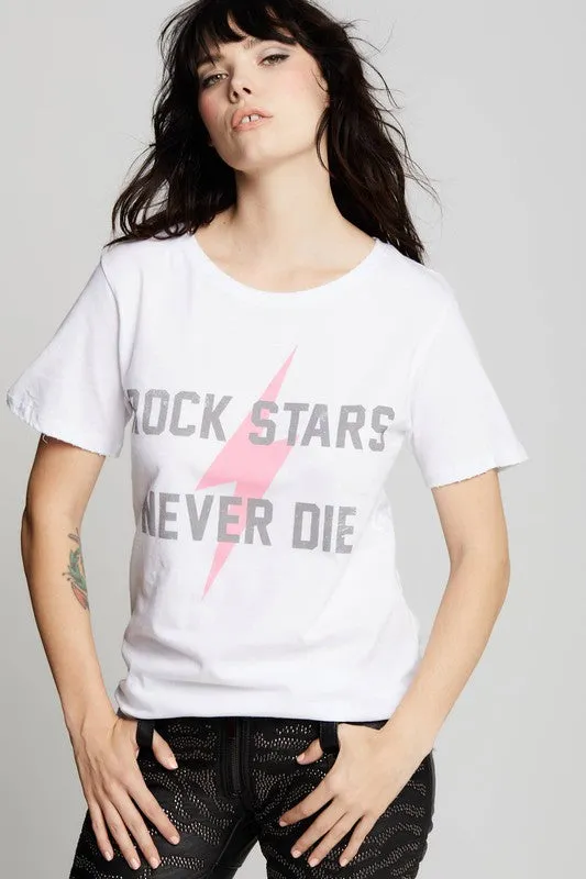 Rock Stars Never Die Boyfriend Tee, Recycled Karma