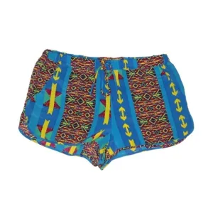Rory Beca bright blue pink neon yellow shorts medium
