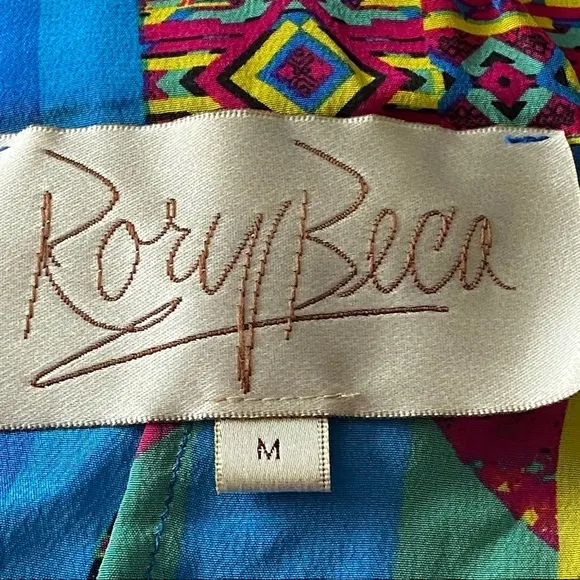 Rory Beca bright blue pink neon yellow shorts medium