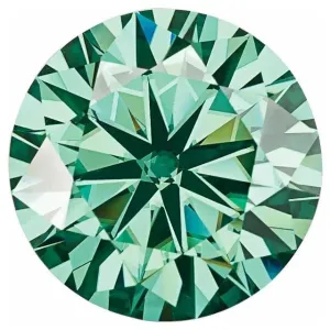 Round Diamond Faceted FAB Green Moissanite Loose Stone