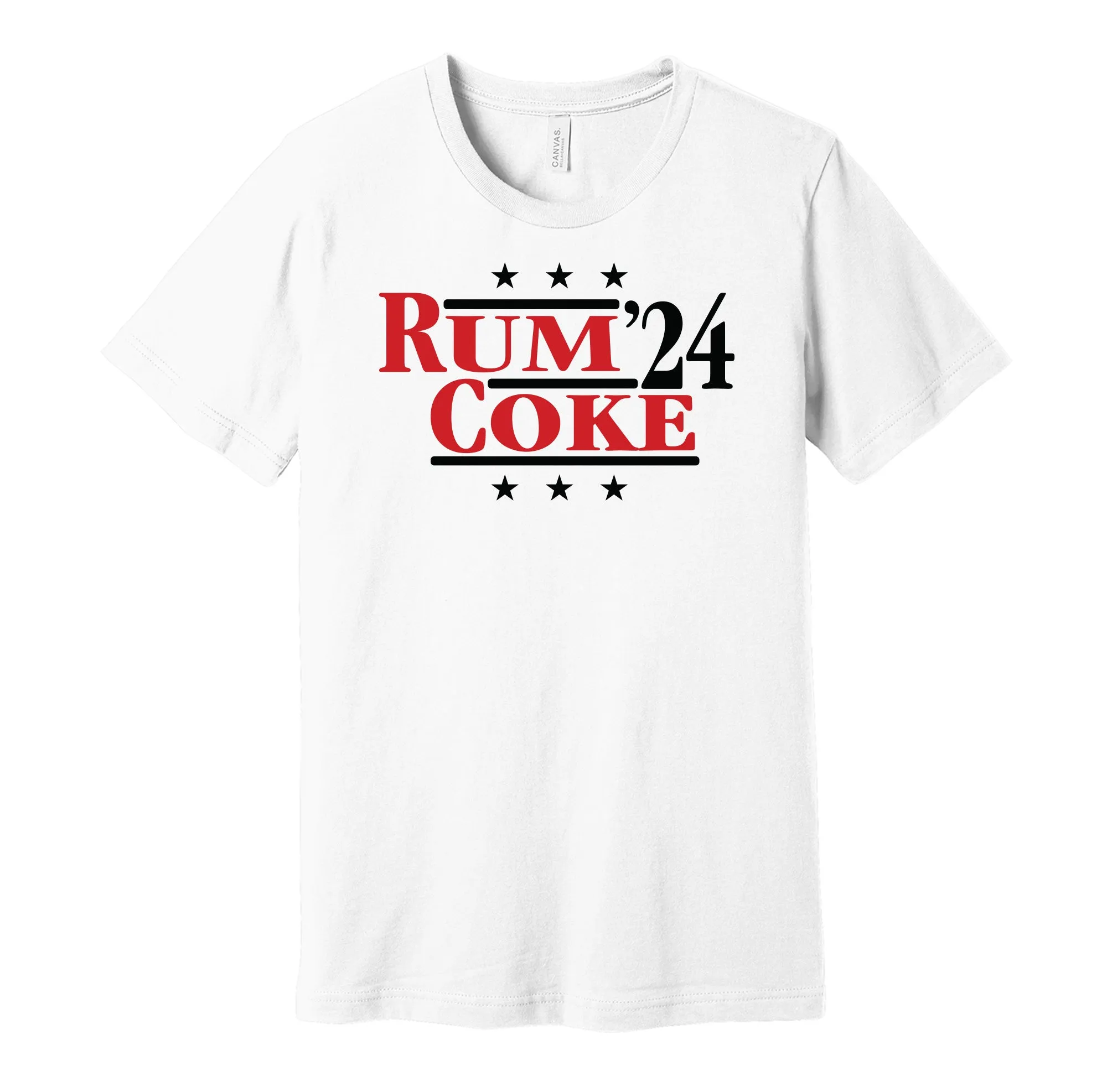 Rum & Coke '24 - Alcohol Lover Political Campaign Parody T-Shirt - Hyper Than Hype Shirts