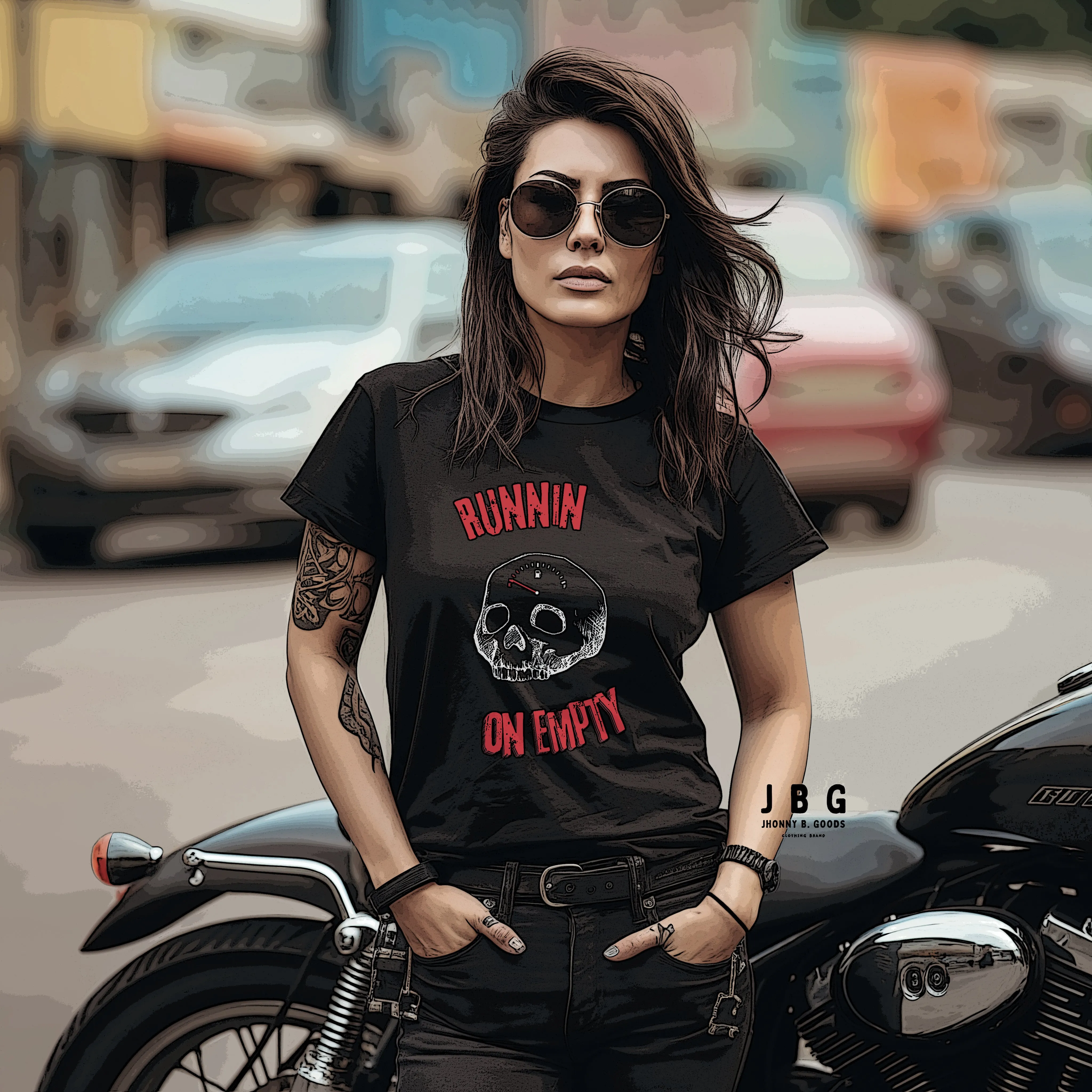 Runnin on empty women's garment-dyed heavyweight t-shirt