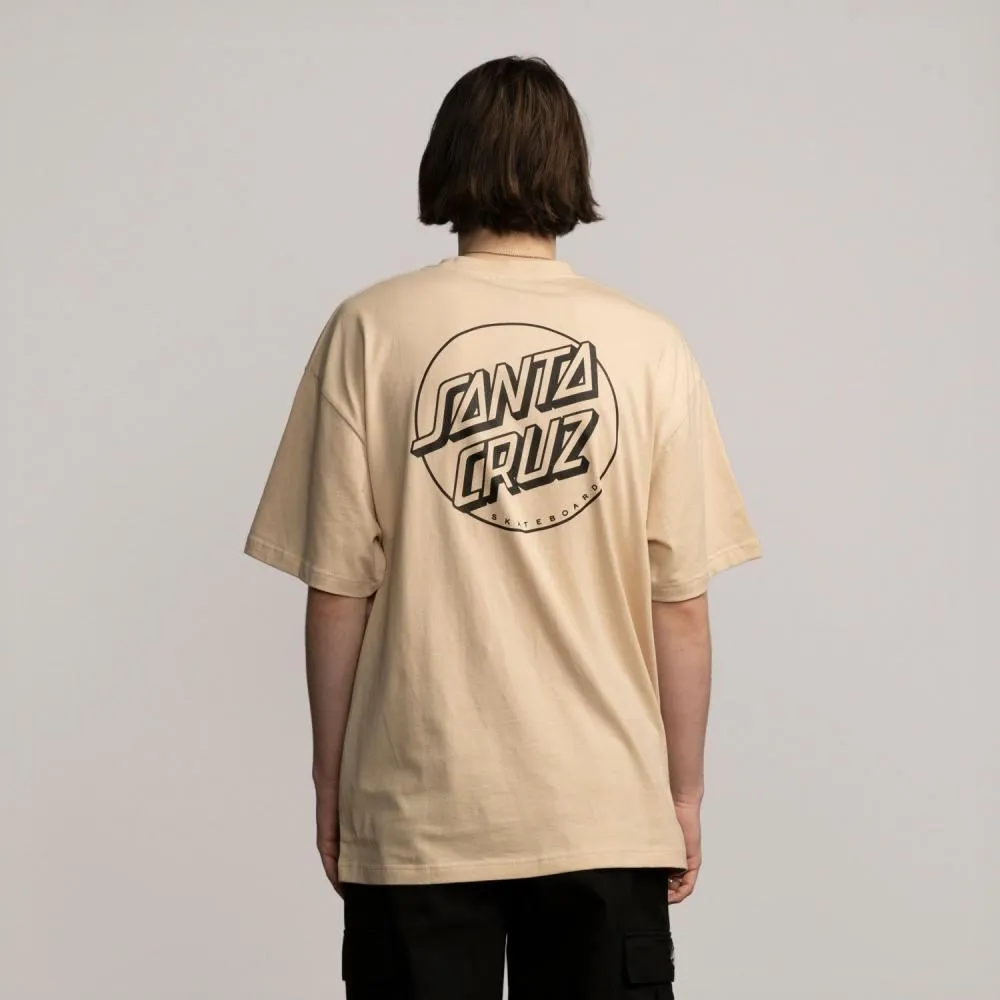 Santa Cruz All Gender T-Shirt Opus Dot Stripe AG - Oat