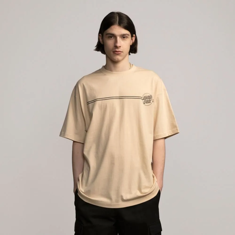 Santa Cruz All Gender T-Shirt Opus Dot Stripe AG - Oat