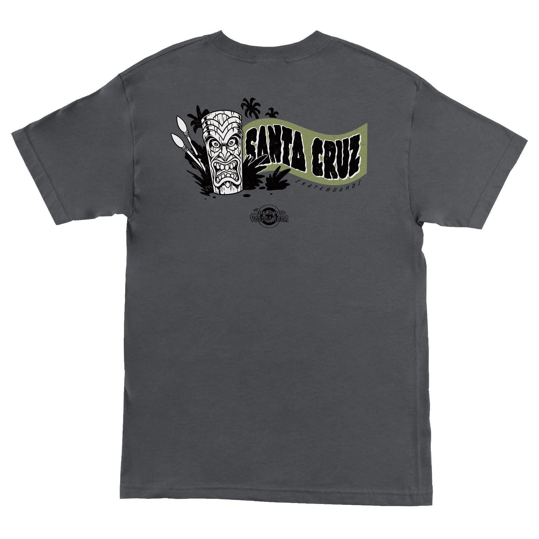 SANTA CRUZ Roskopp Voodoo Room Tee Charcoal