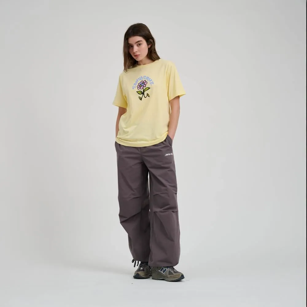 Santa Cruz Womens T-Shirt Delfino Flower Front T-Shirt - Butter