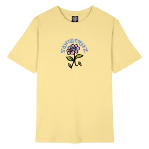 Santa Cruz Womens T-Shirt Delfino Flower Front T-Shirt - Butter