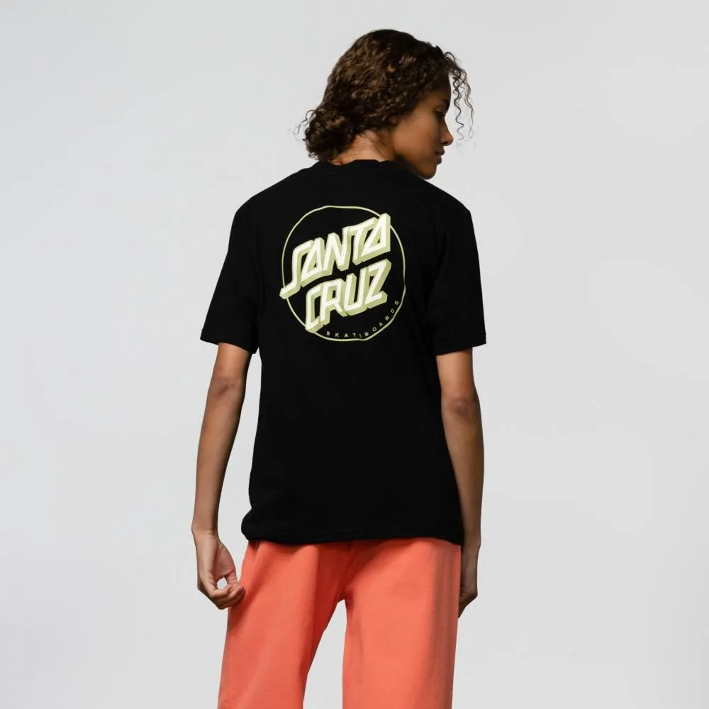 Santa Cruz Womens T-Shirt Partial Dot - Black
