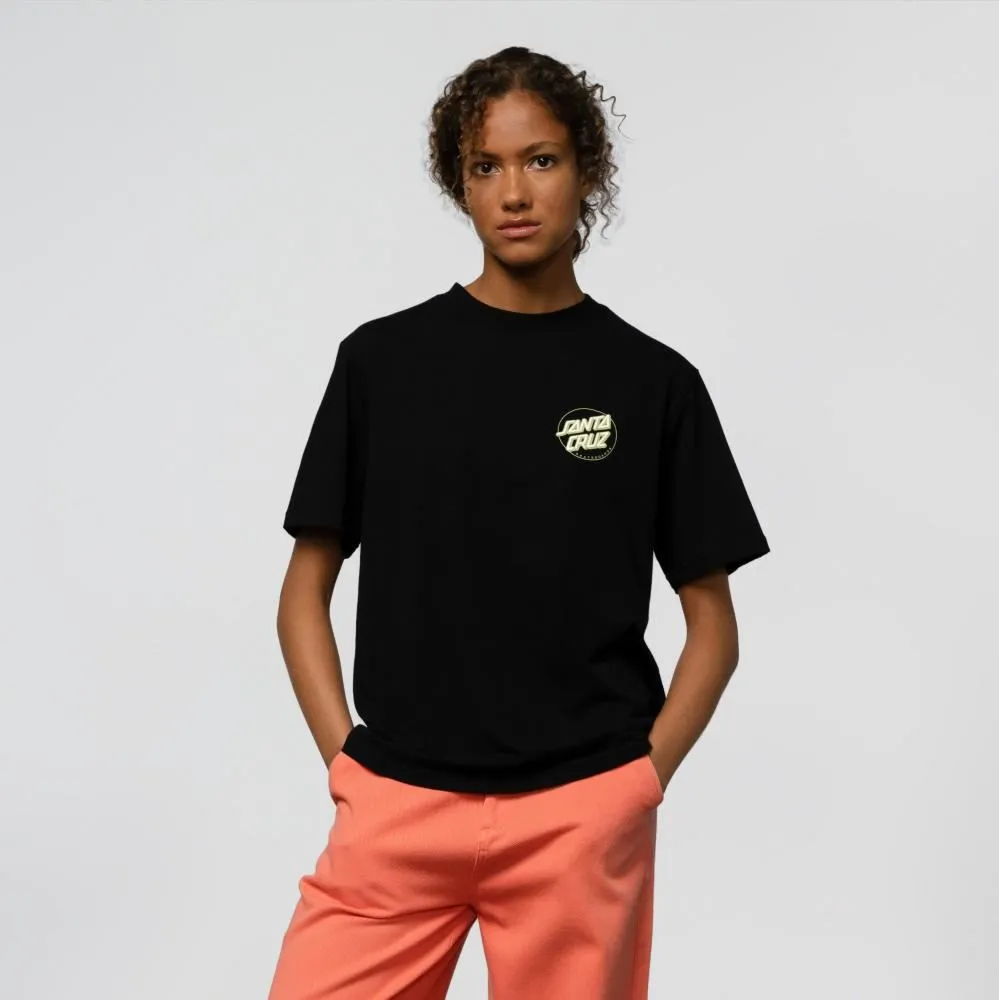 Santa Cruz Womens T-Shirt Partial Dot - Black