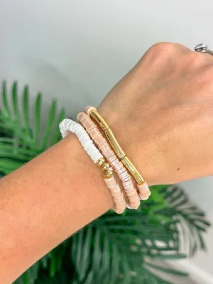 Shimmer Rubber Disc Stretch Stack - Neutral