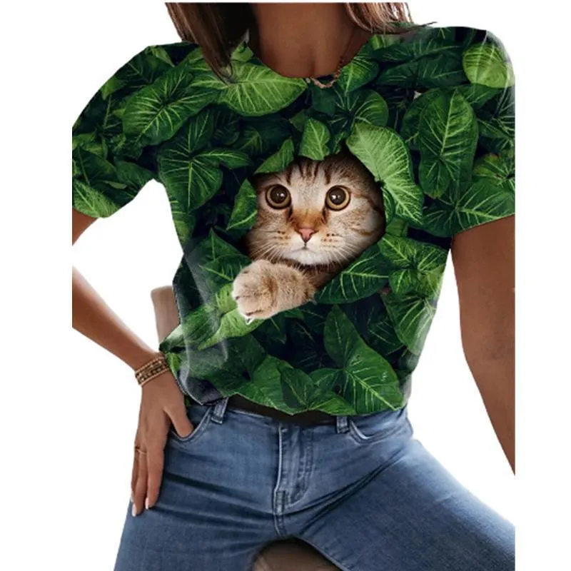 Short-sleeved Sports Loose Cute Puppy Cartoon Animation Printing Women's Clothing