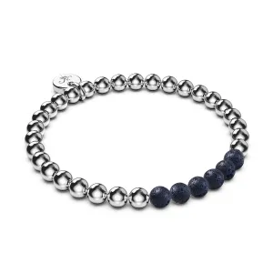 Silver x Black | Lava Rock Diffuser Bracelet