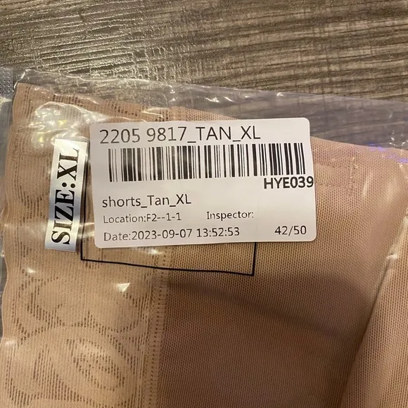 Slimming Butt Lifter Control Panty Underwear Shorts. Tan. X-Large
